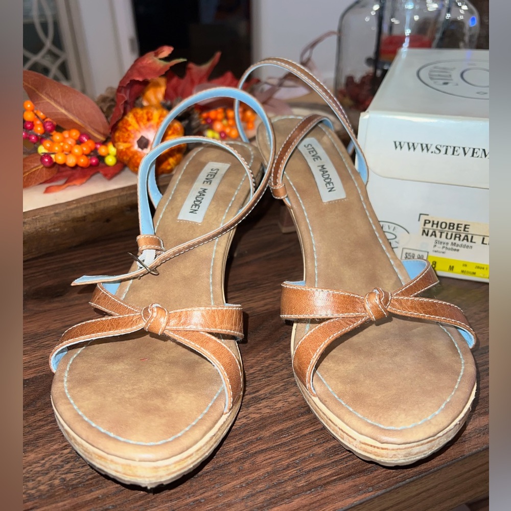 Steve Madden Phobee Brown Strappy Heeled Sandals
